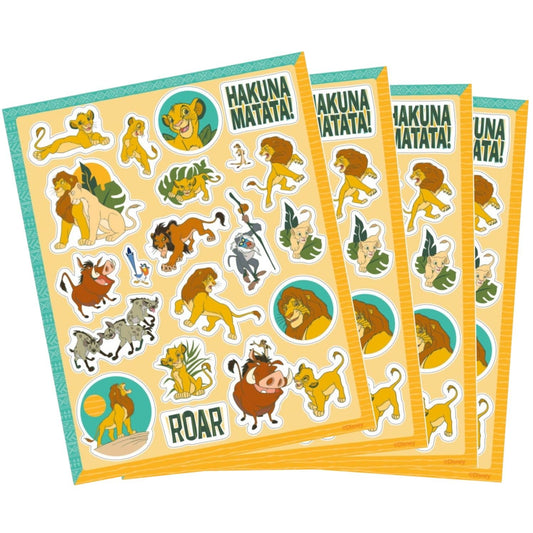 Lion King Sticker Sheets | Assorted Designs | 4 Pcs
