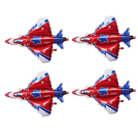 Airplane Shaped Foil Mylar Balloons – 4 Pack