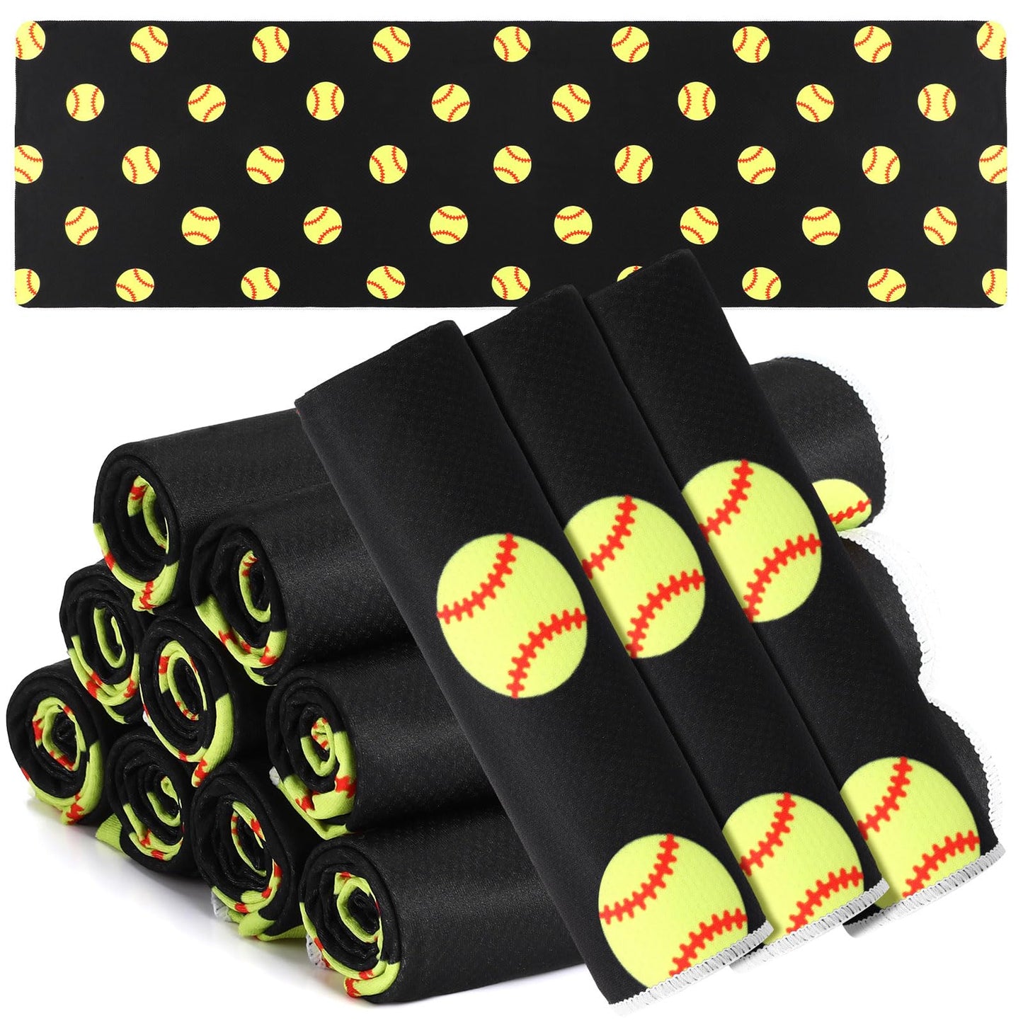 Softball Cooling Towels – 12 Pack, 40 x 12 Inch