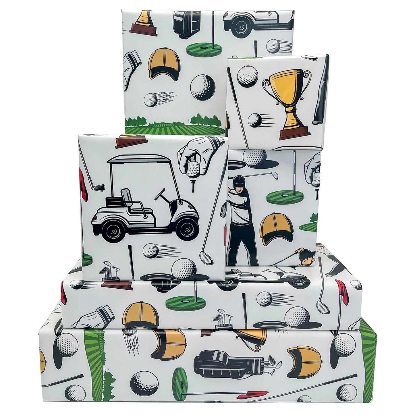 Golf Gift Wrapping Paper – 6 Sheets