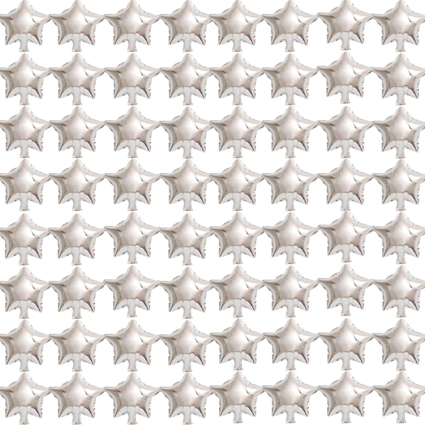 Silver Star Balloons50 Pieces PSKJATIN 5" Star BalloonsSmall Silver Foil Star Balloon Mylar Balloons for Party Decorations