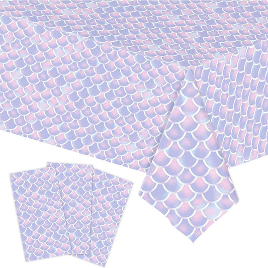 Mermaid Ocean Plastic Tablecloth - 3 ct