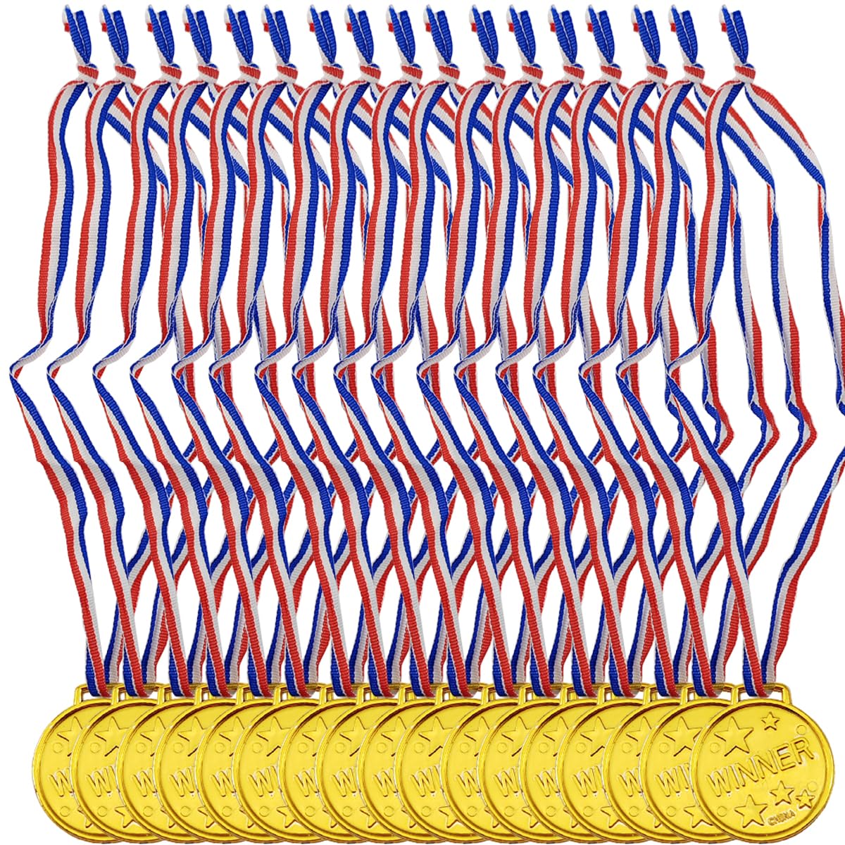 ROYHOO 26PCS Kids Plastic Winner Medals Winner Award Medals for Kids Sports Awards Games Competitions Prizes Party Favors and Decorations