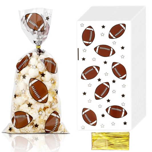 Football Cellophane Goodie Bags – 200 Pack
