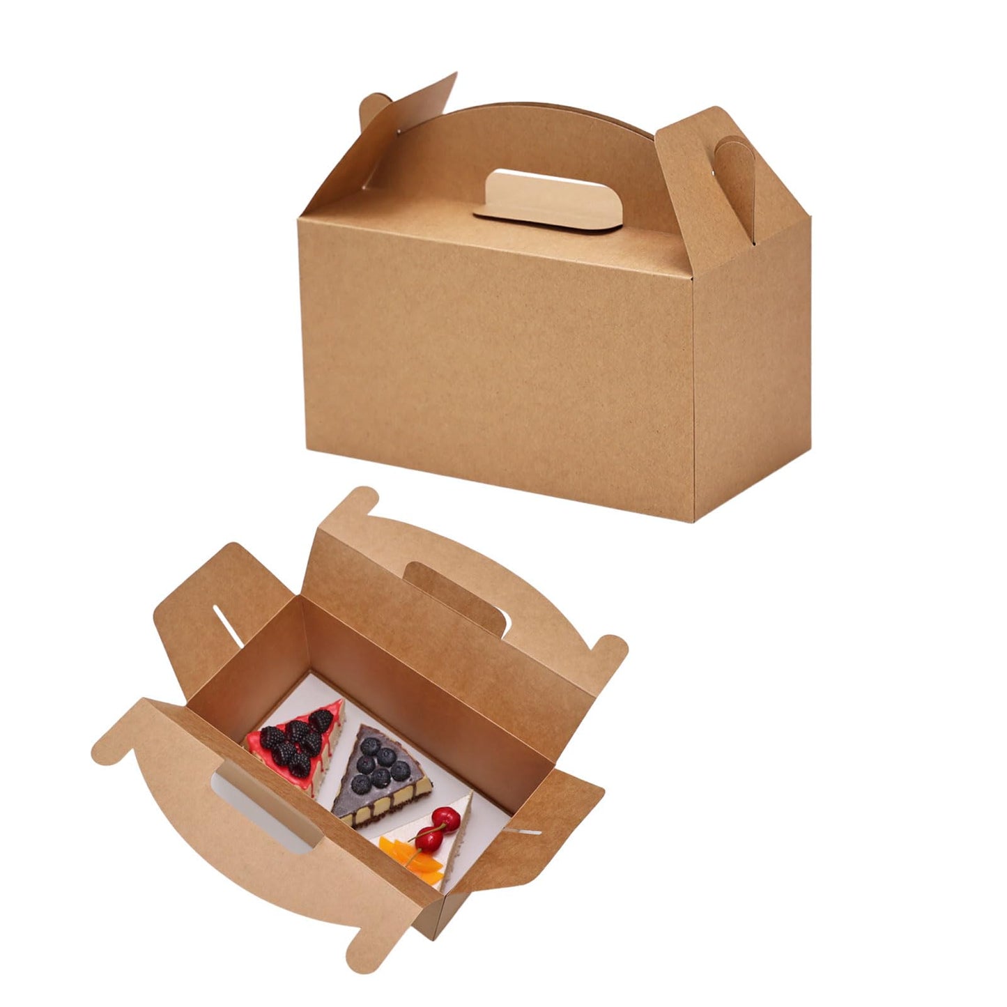 Large Brown Gable Party Favour Boxes – 36 Pack, 9.5 x 5 x 5 Inch