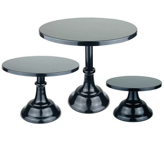 Black Metal Cupcake & Cake Stand Set – 3 ct