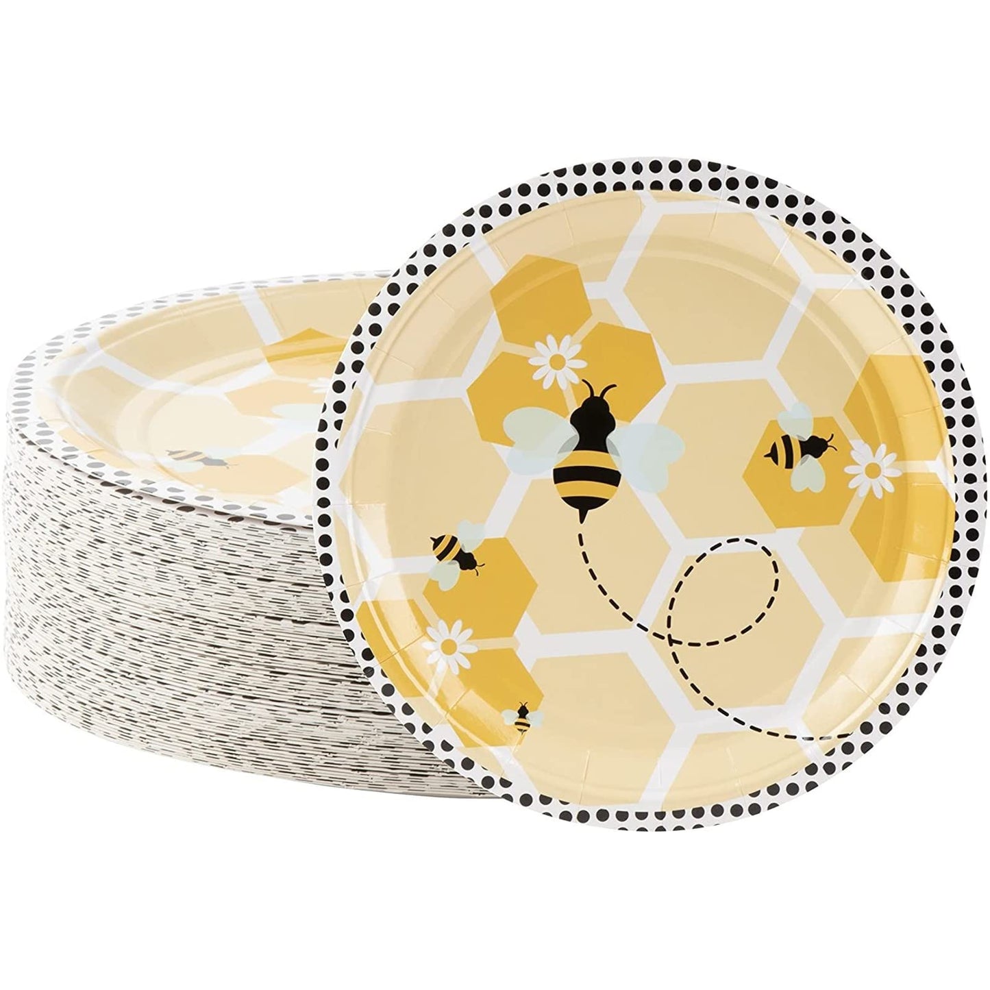 Bumble Bee Paper Party Plates 9 Inch – 80 Pack