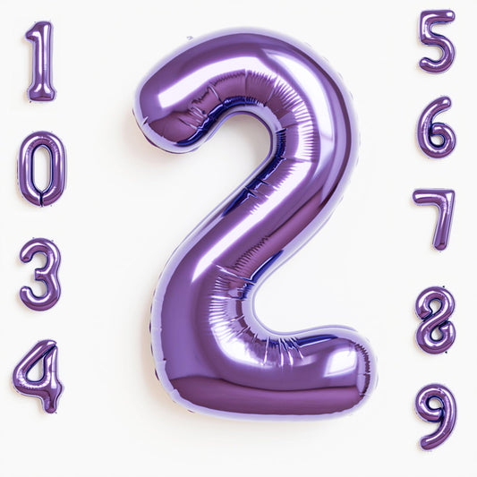 Purple Number 2 Giant Foil Birthday Balloon - 40 Inch