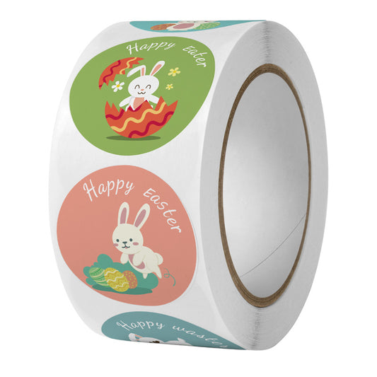 Easter Bunny Festive Sticker Roll - 500 ct