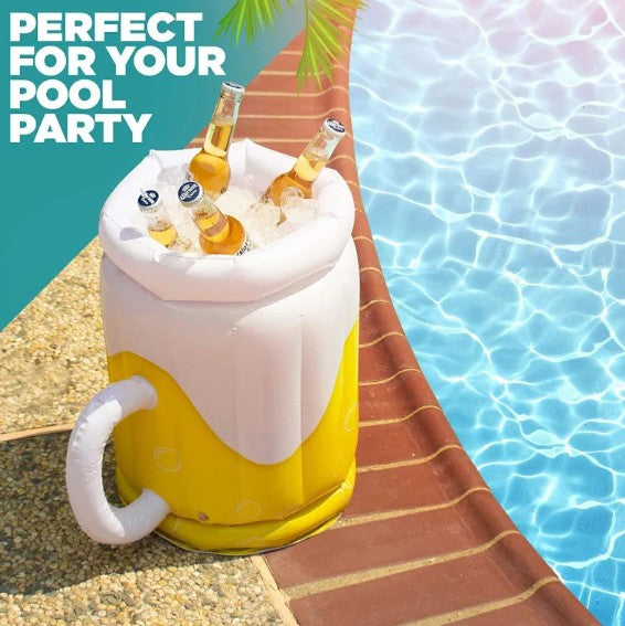 Giant Inflatable Beer Mug Drink Cooler Float - 39 Inch