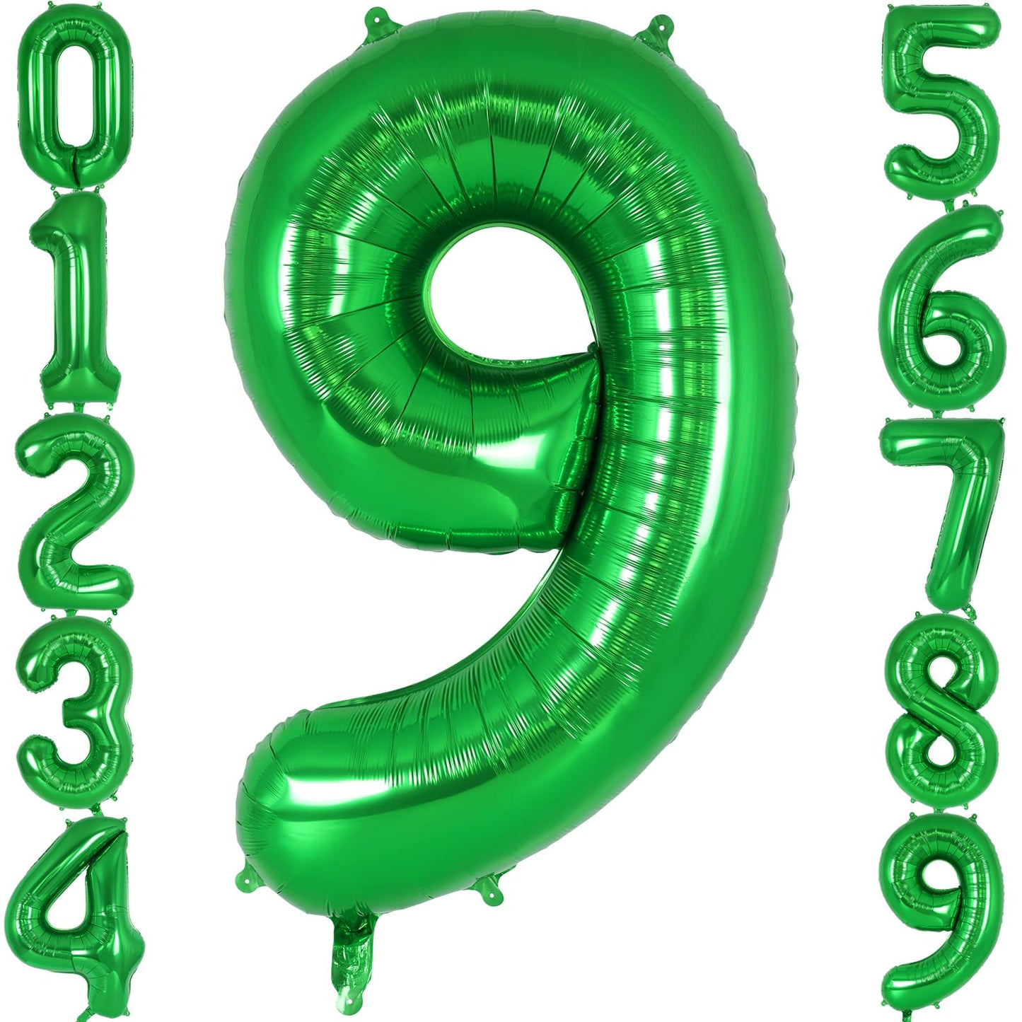 Dark Green Number 9 Giant Foil Balloon - 40 Inch