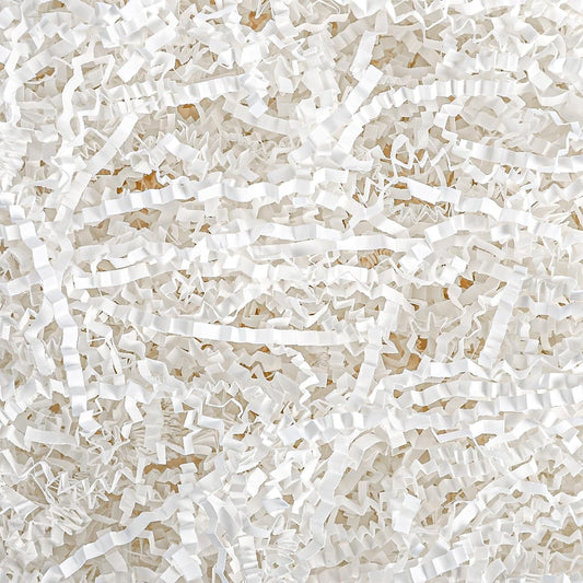 White Crinkle Paper Shred Gift Box Filler