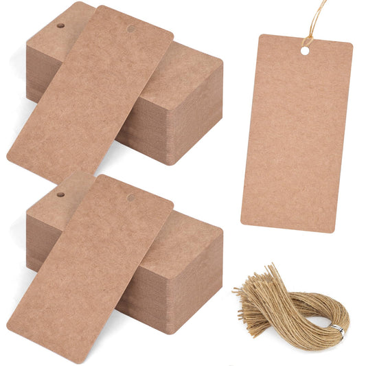 Kraft Paper Gift Tags with String – 200 Pack