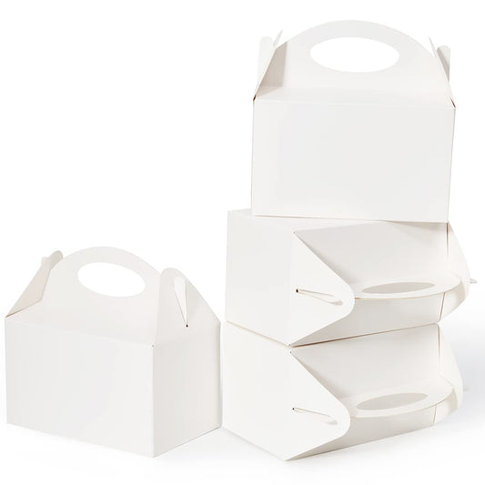 White Party Favor Gable Boxes – 12 ct