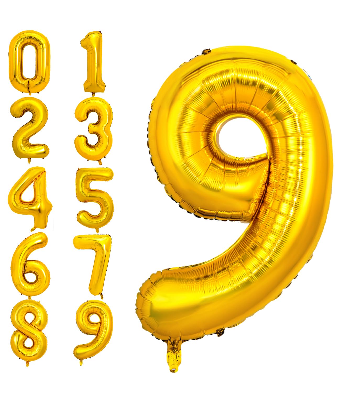 Gold Foil Number 9 Giant Balloon - 40 Inch