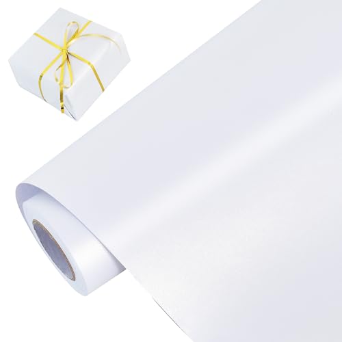 White Pearly Lustre Wrapping Paper Roll – 17 Inch x 32.8 Feet