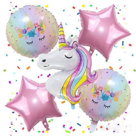 Unicorn Iridescent Foil Balloon Set - 2 ct