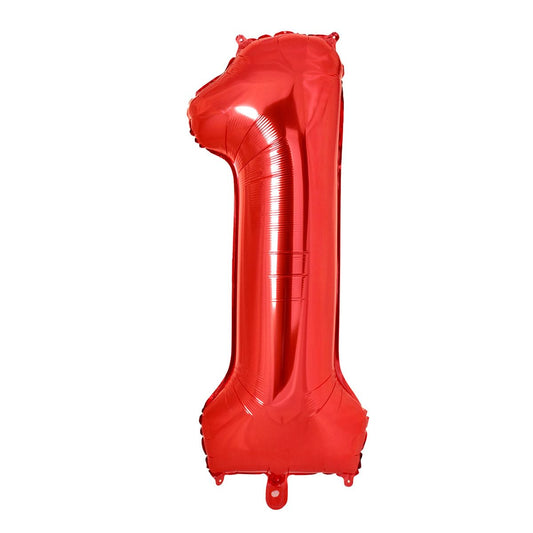 Red Number 1 Bold Giant Foil Balloon - 40 Inch