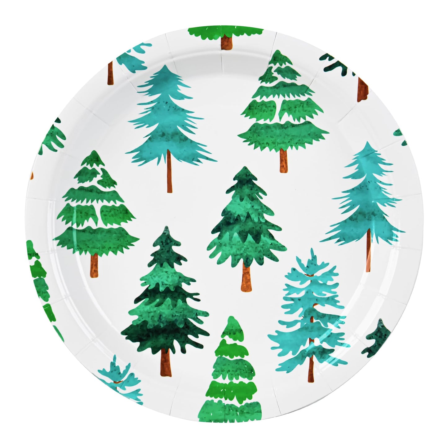 Christmas Tree Paper Plates - 48 ct