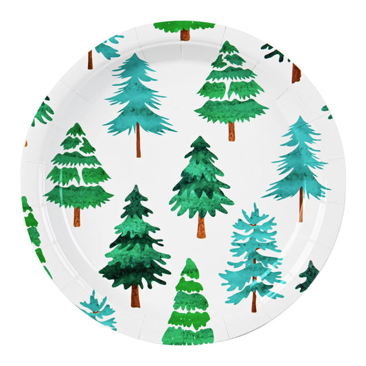 Christmas Tree Paper Plates - 48 ct
