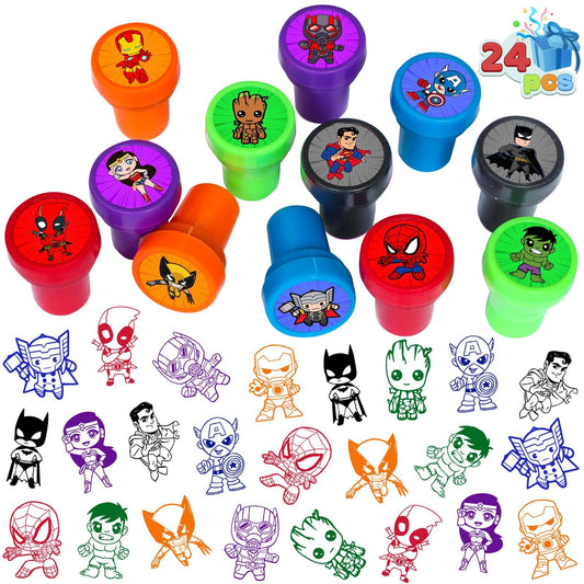 Superhero Themed Stampers Party Favours – 24 Pack