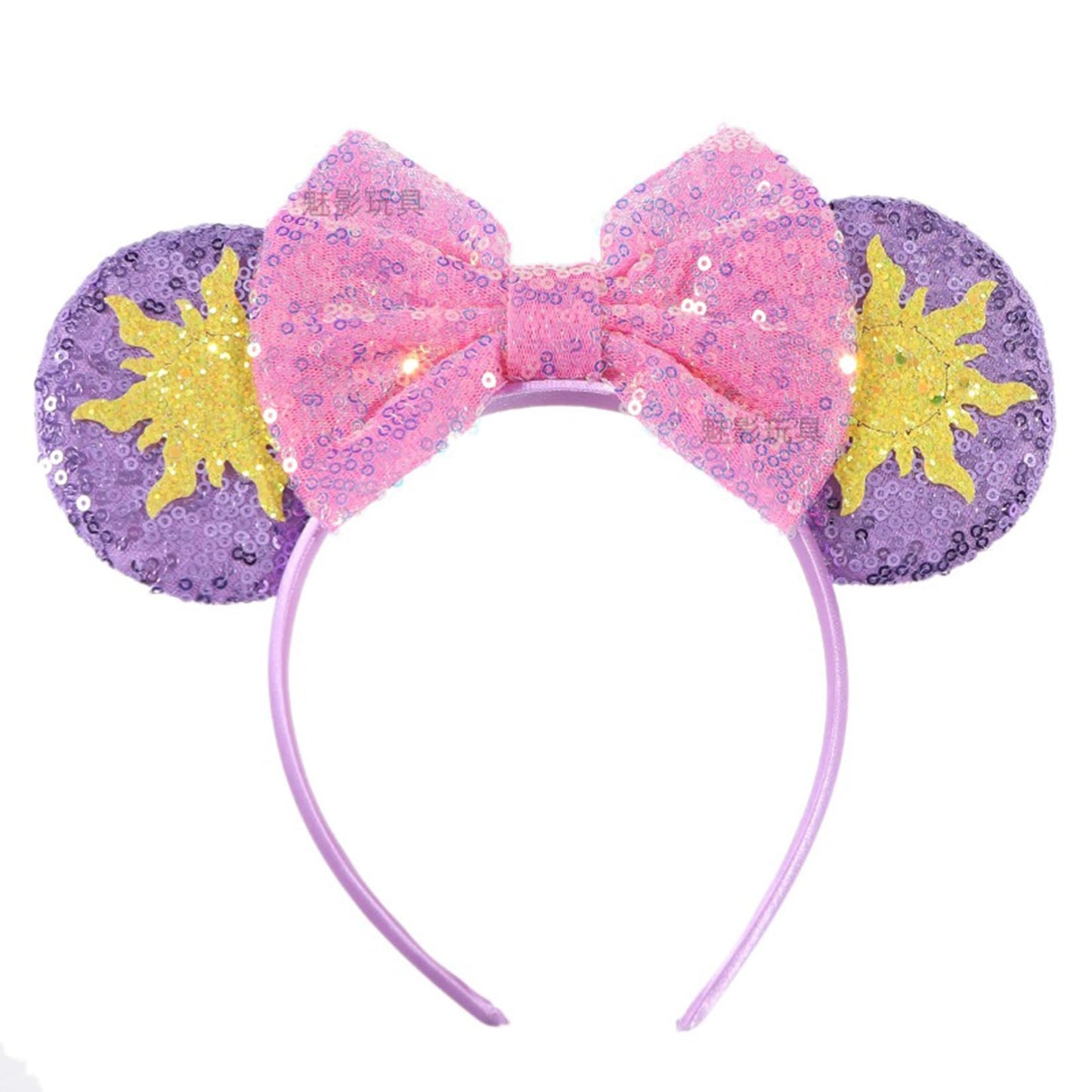 Anti-Slip Sequin Mouse Ear Headband for Women & Girls