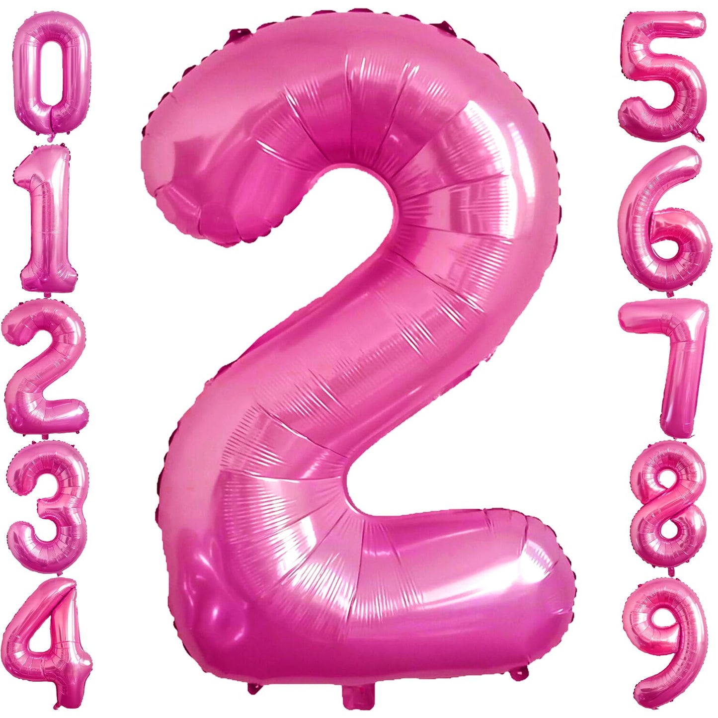 Pink Number 2 Giant Foil Birthday Balloon - 40 Inch