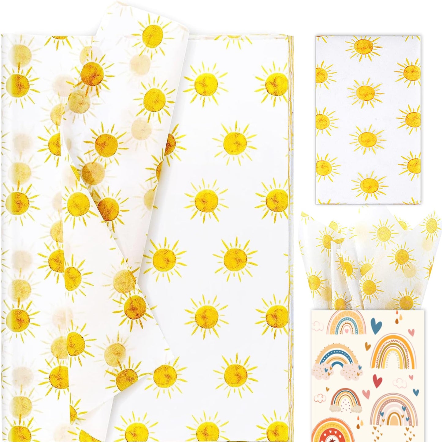 Boho Yellow Sun Tissue Paper