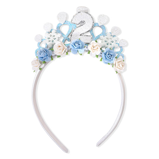 Snowflake Ice Queen Frozen Crown Tiara Headband – 2nd Birthday