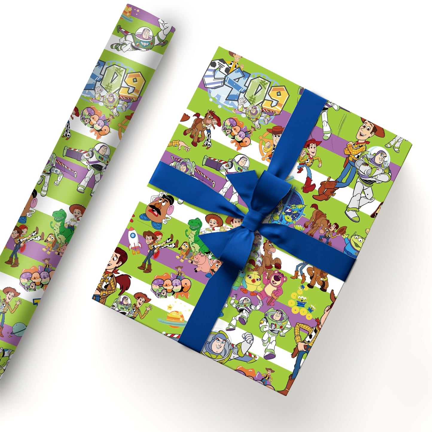 Stripes Themed Kids Kraft Paper Gift Wrapping Sheets – 5 Pack