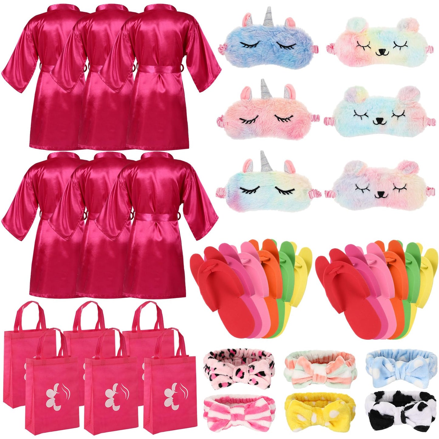 Girls Spa Party Supplies – 30 Piece, Rose Red