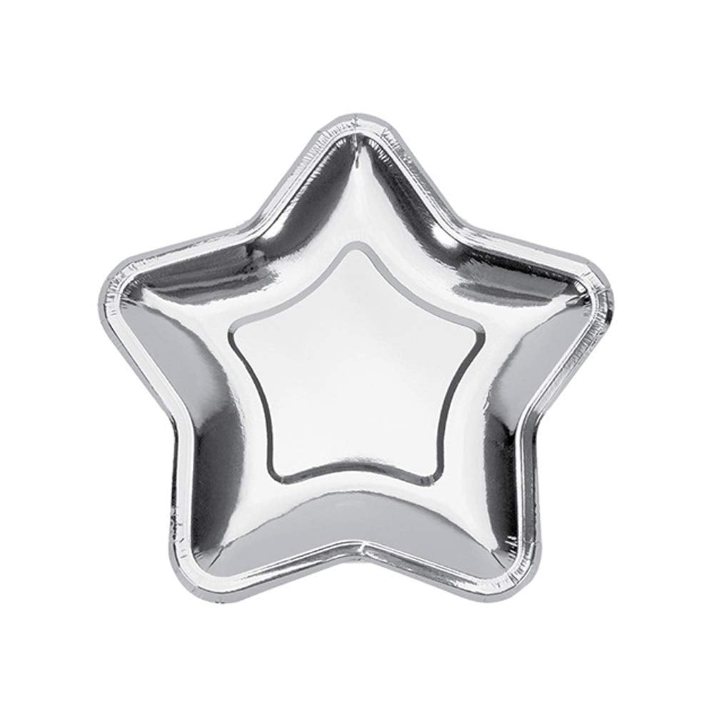 Silver Star Paper Plates 7 Inch - 20 ct