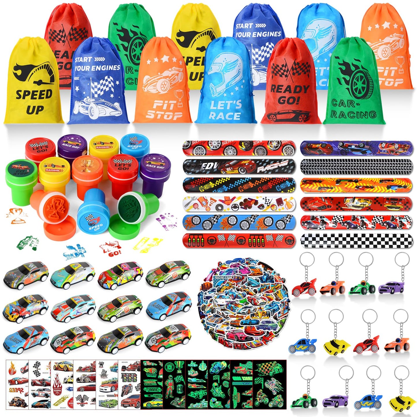 Race Car Party Favours Set – 122 Piece