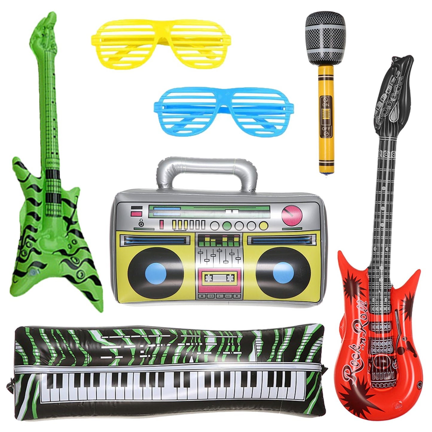 Rock Star Inflatable Guitar Party Decoration Set