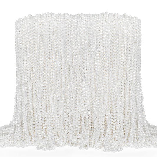 White Bead Necklaces Party Favours – 100 Pack
