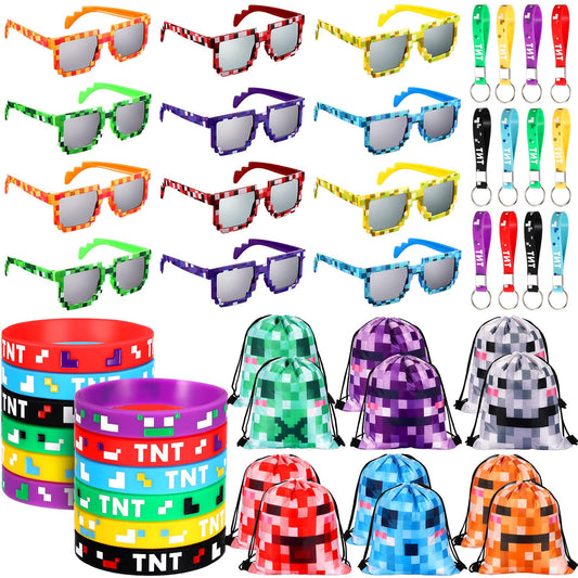 Pixel Miner Birthday Party Favour Goody Bag Set