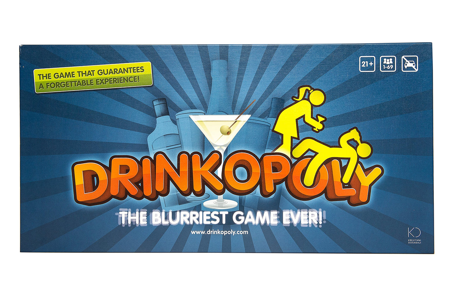 Drinkopoly – The King of Drinking Games – Combined Board/Table Party Games for Adults and Students with 50 Expansion Cards with Tasks An (Un)Forgettable Experience A Drinking Game Gift Set