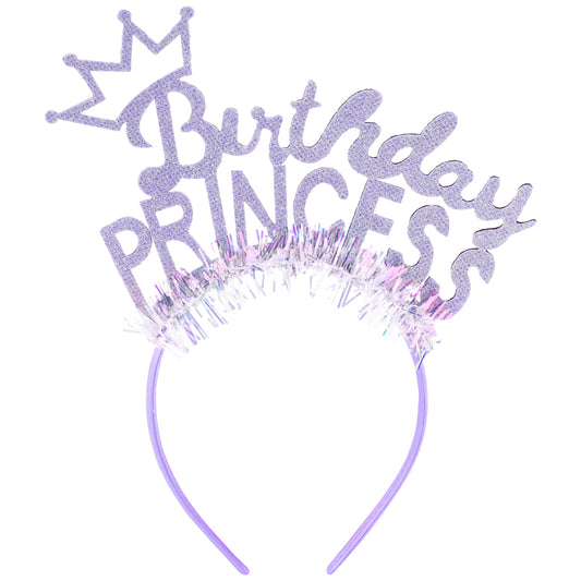 Purple Birthday Princess Crown Tiara Headband for Women & Girls