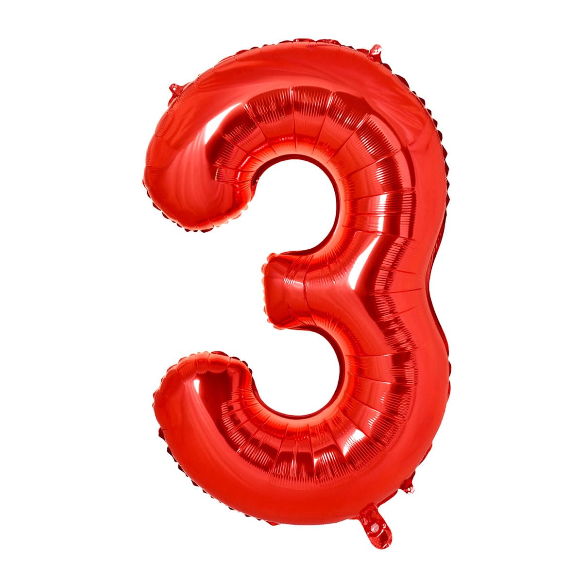 Red Number 3 Bold Giant Foil Balloon - 40 Inch