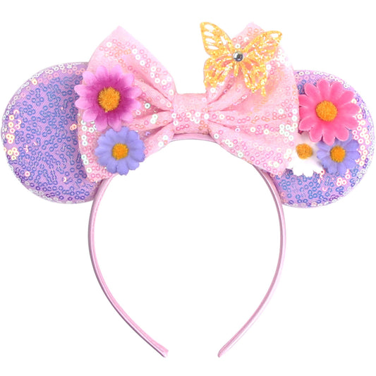 Pink Rapunzel Princess Mouse Ear Headband for Women & Girls