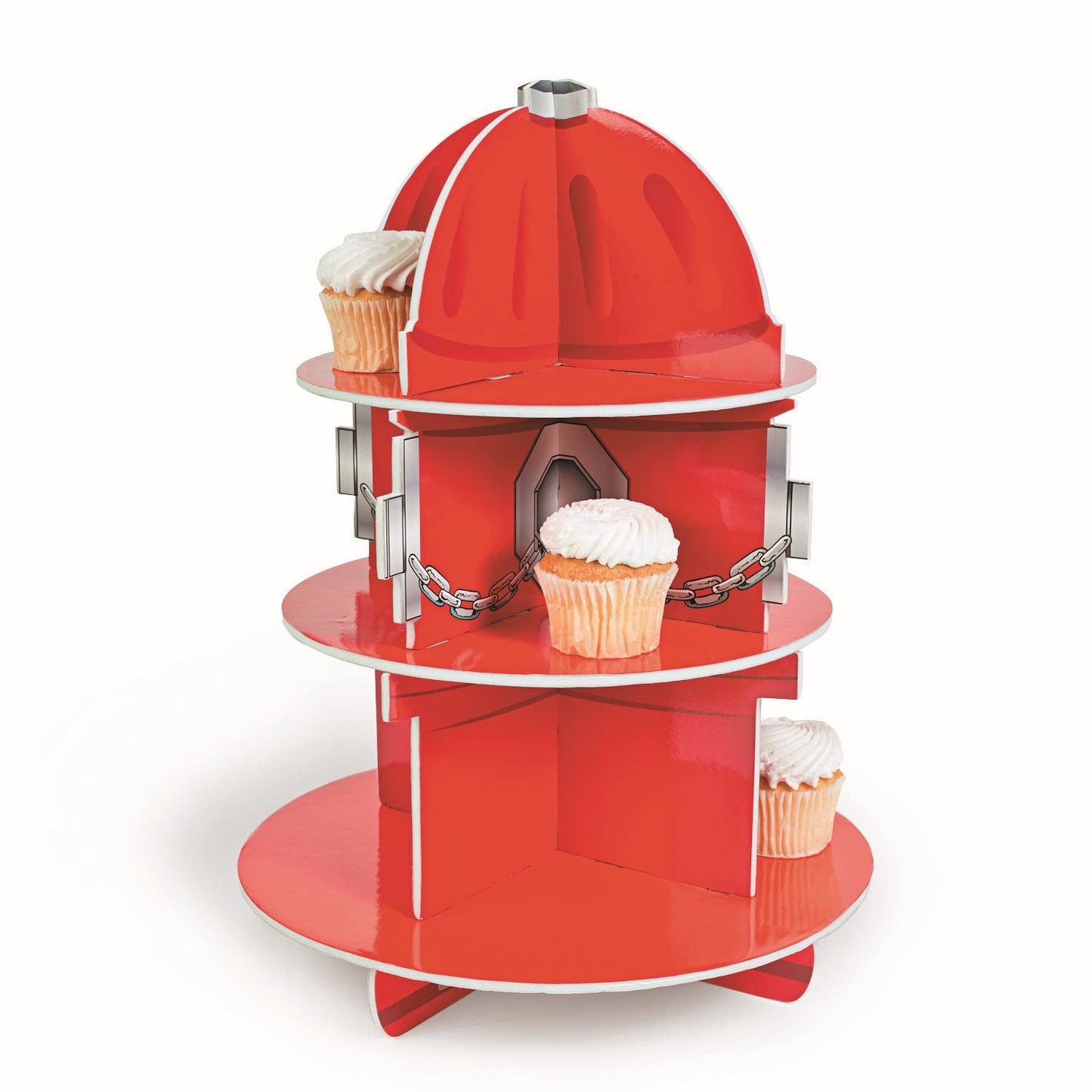 Fire Hydrant 3-Tier Cupcake & Dessert Holder
