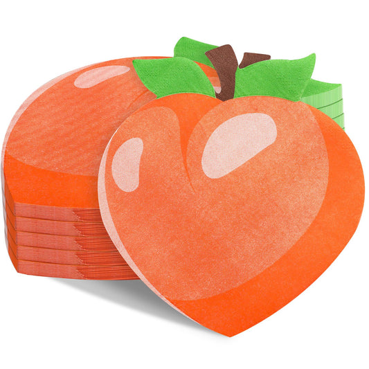 Peach-Shaped Paper Napkins – 100 Pack, 2-Ply