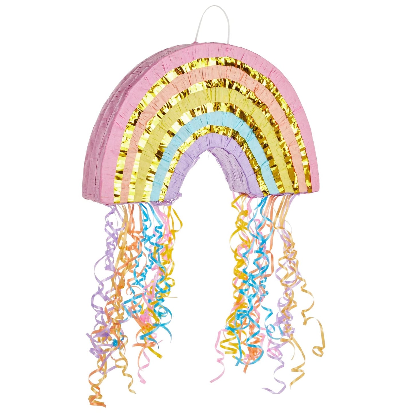 Pastel Rainbow Pull-String Piñata for Birthday & Gender Reveal
