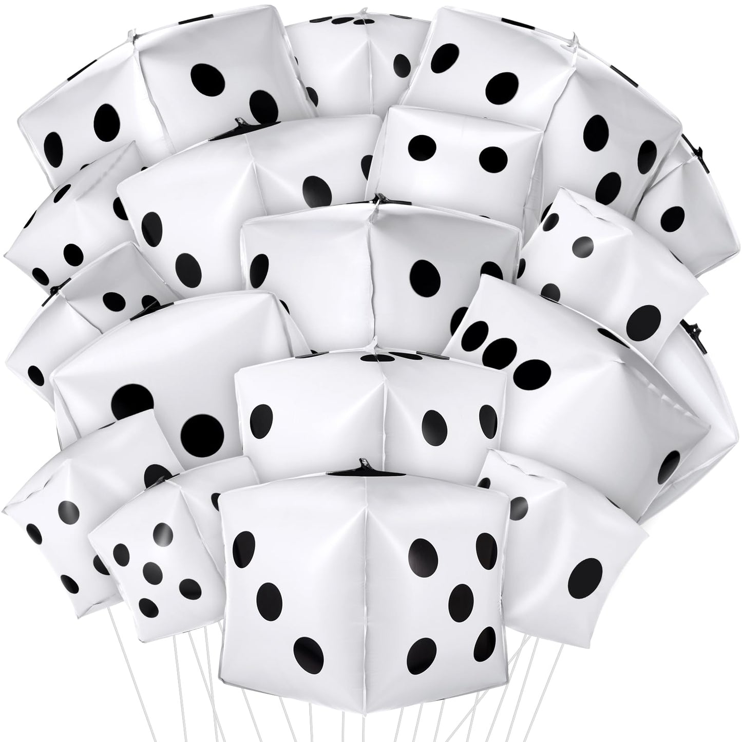 Jumbo Dice Foil Balloons Casino Party – 18 Piece