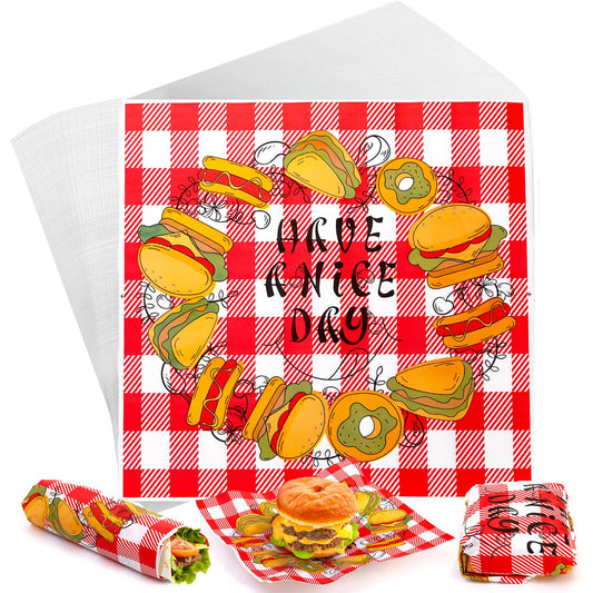 Deli Paper Sheets – 1000 Pack, Red & White Checkered