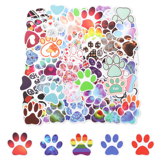 Dog Paw Print Stickers Waterproof - 120 ct