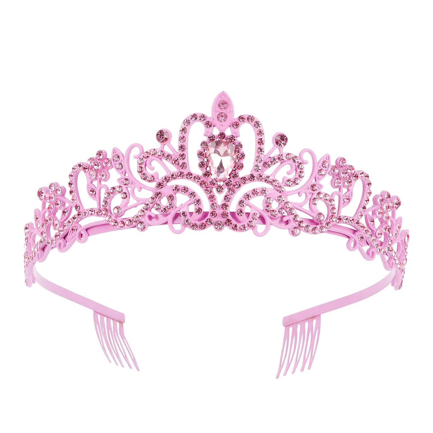 Pink Crystal Tiara for Girls – Quinceanera & Birthday