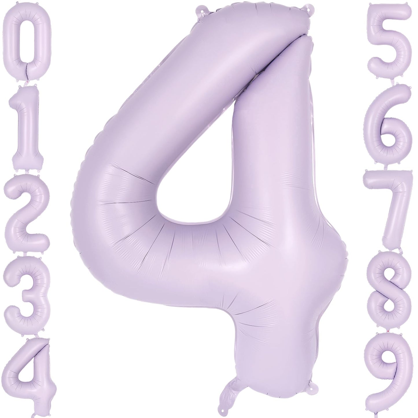 Light Purple Number 4 Giant Foil Balloon - 40 Inch