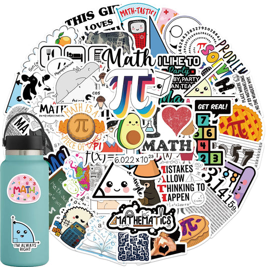 Math Sticker Waterproof Decals - 100 ct