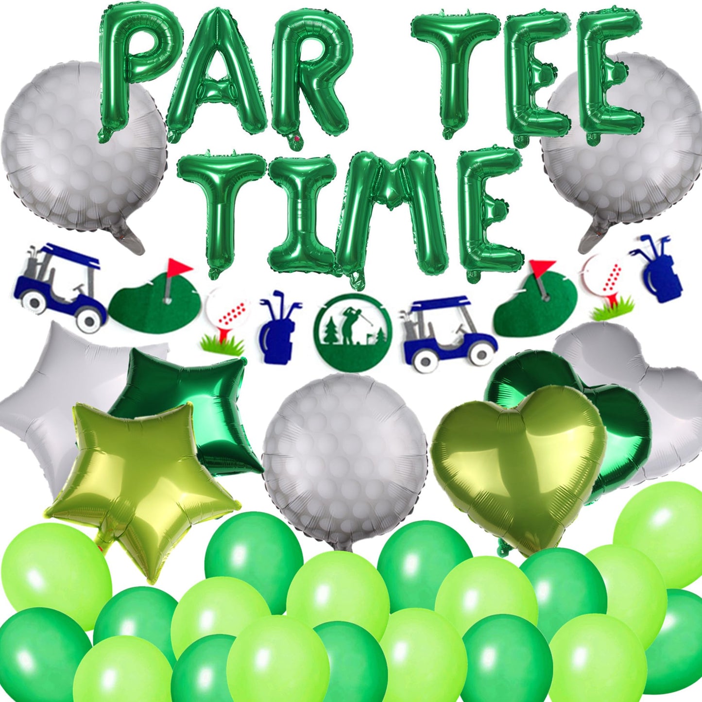 Golf Party Balloons & Banner Decoration Set
